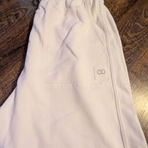 White Lounge Pants with Subtle Logo